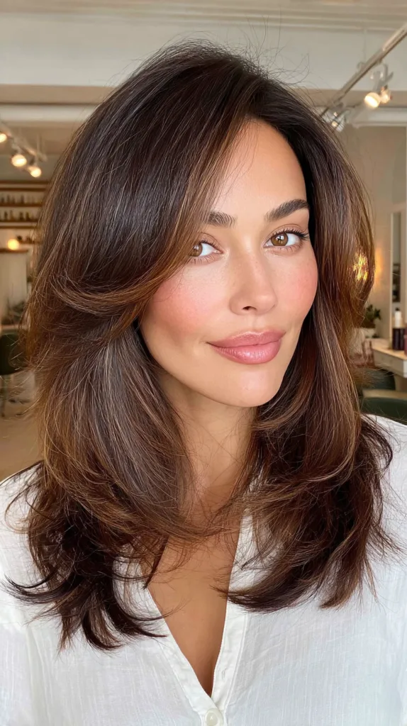 Stylish Layered Butterfly Cut with Soft Face-Frame