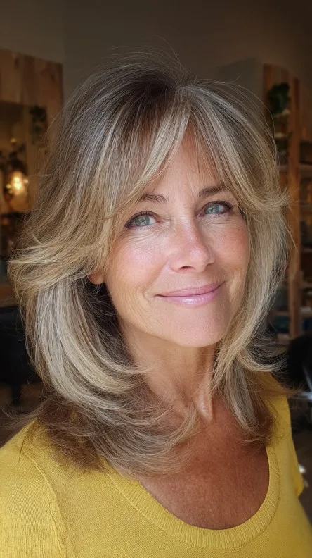 Stylish Layered Cut with Soft Face-Framing Highlights