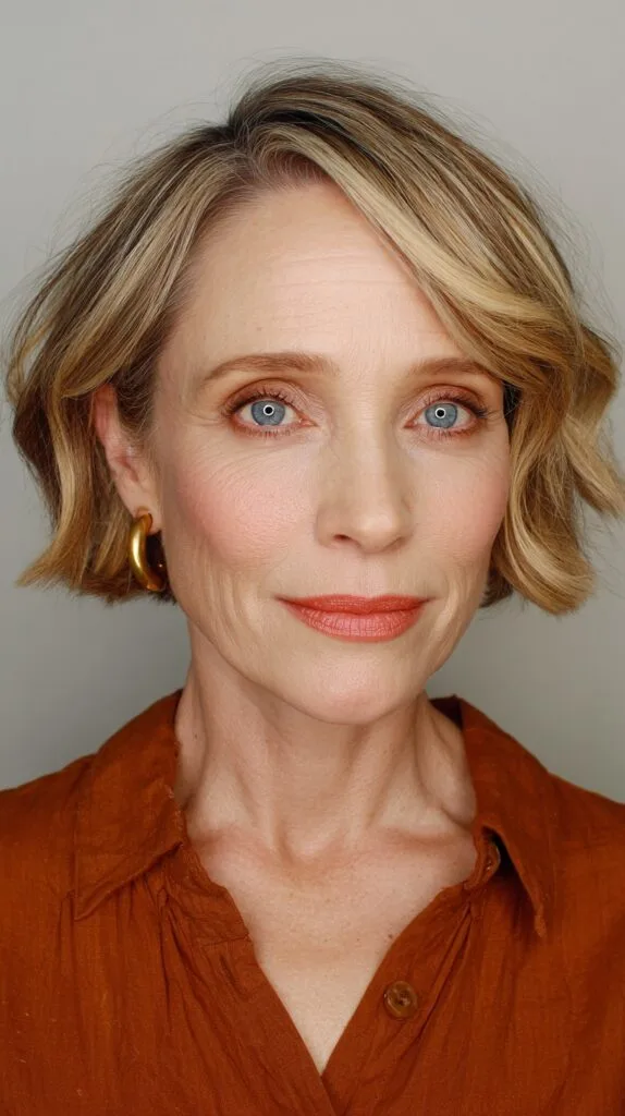 Stylish Soft Wavy Bob with Subtle Layers