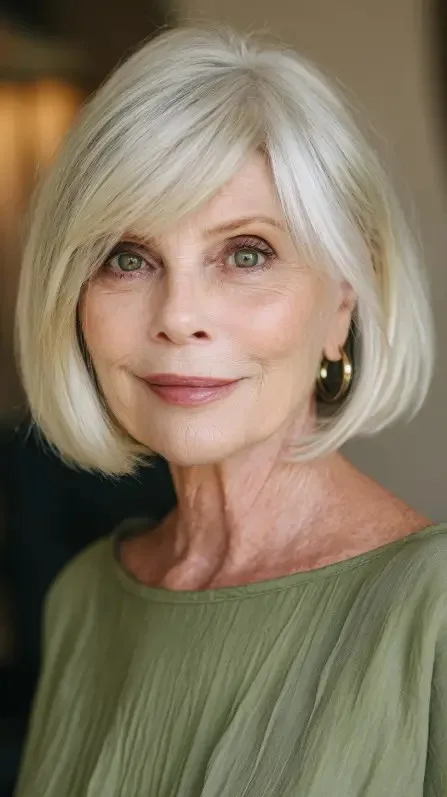 Stylish Textured Bob with Side Bangs