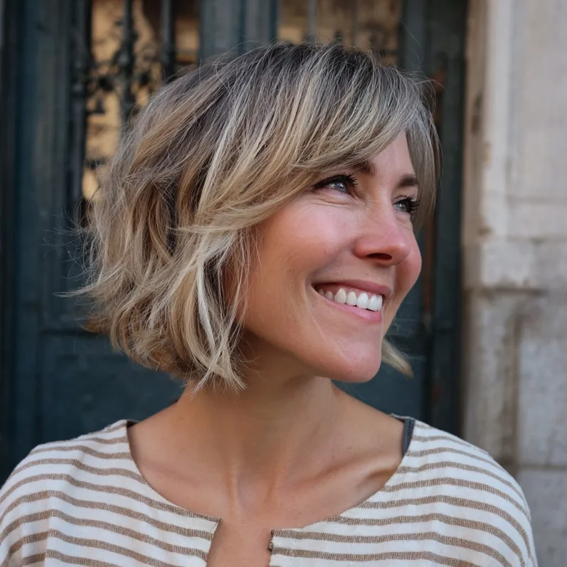 Stylish Textured Bob with Soft Waves