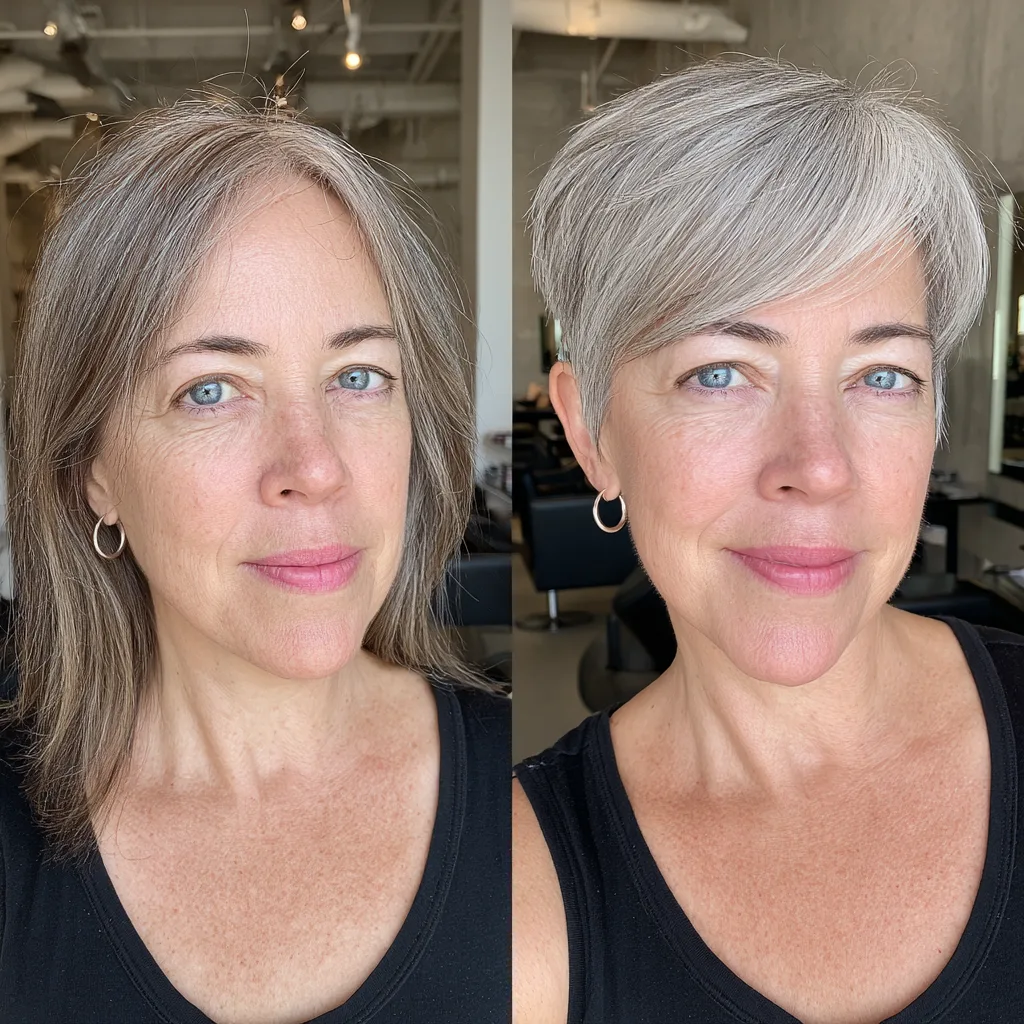 Stylish Textured Pixie Cut with Long Side Bangs
