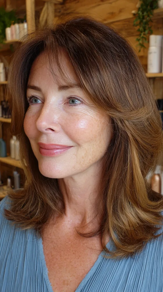 Subtle Layered Butterfly Cut with Natural Highlights