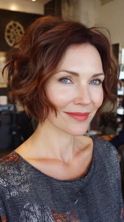 Textured Bob with Natural Waves