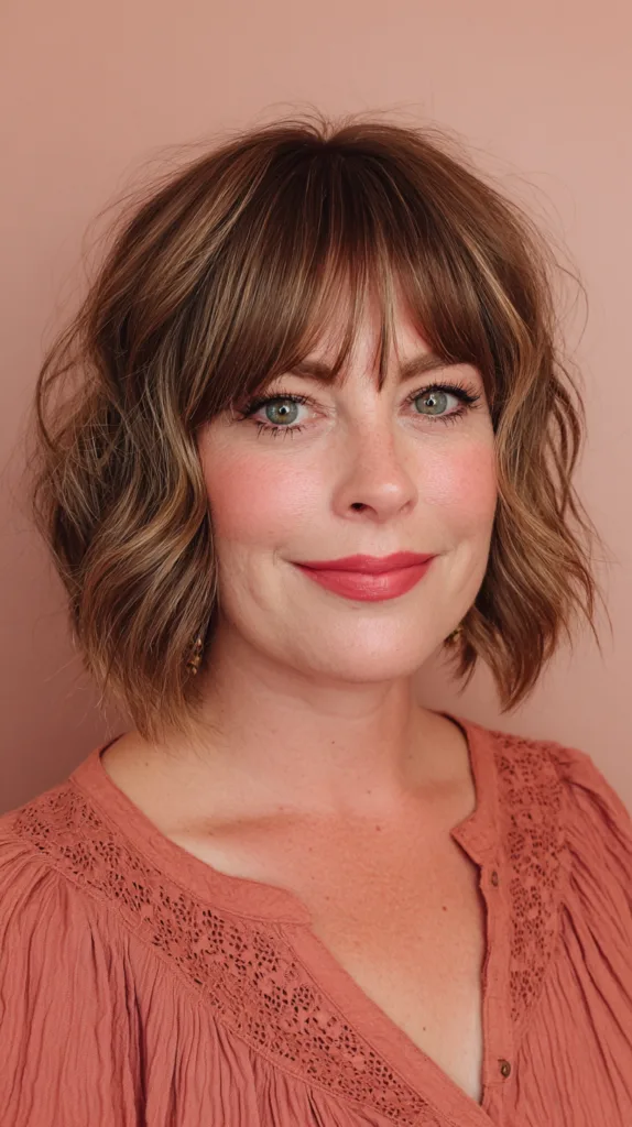 Textured Bob with Playful Bangs