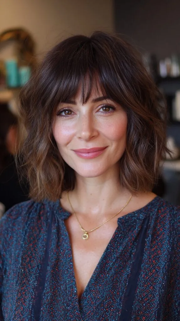 Textured Bob with Wispy Bangs