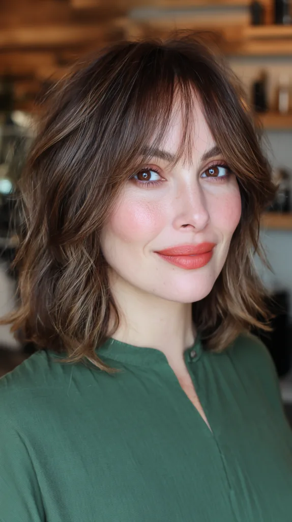 Textured Butterfly Cut with Soft Bangs
