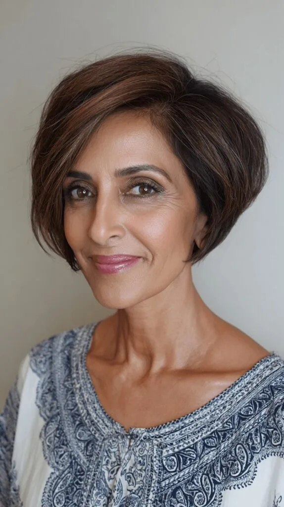 Textured Chocolate Bob with Flattering Volume