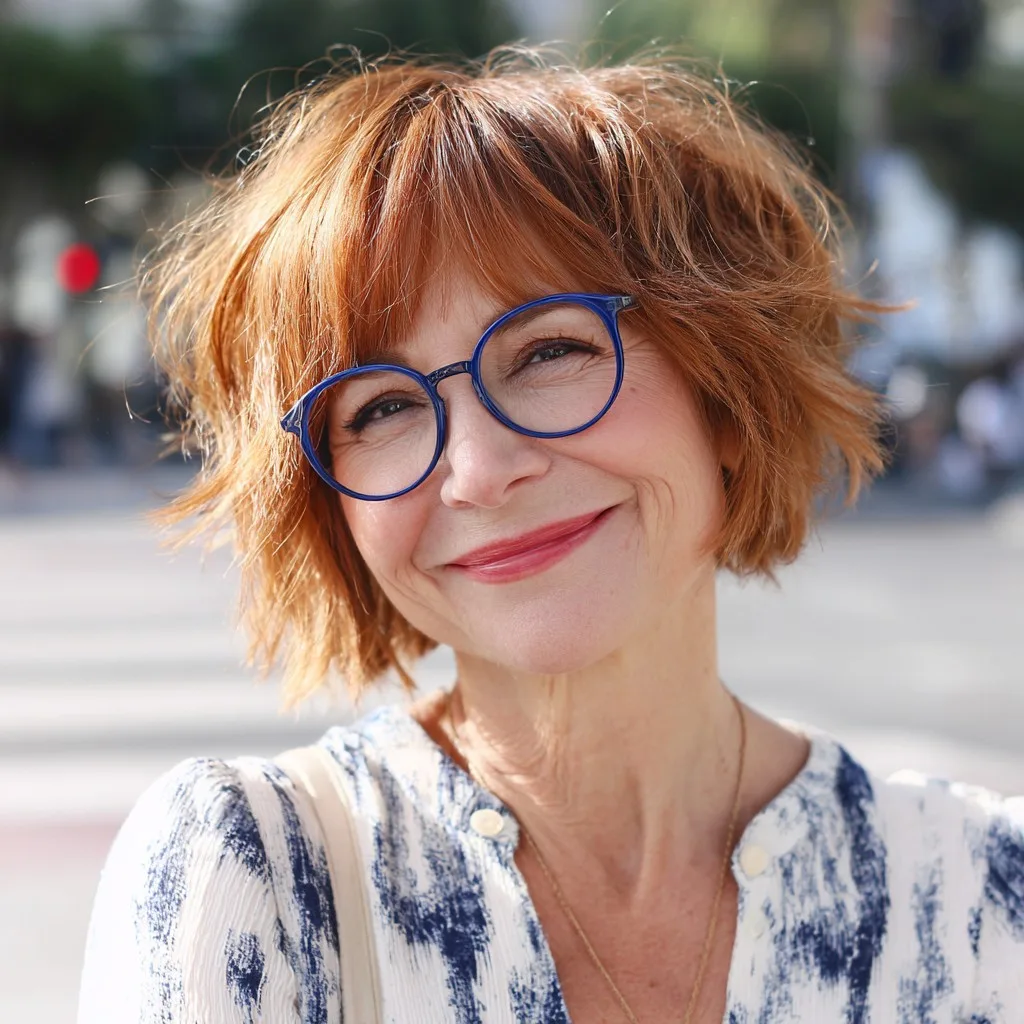 Textured Copper Shag with Soft Fringe