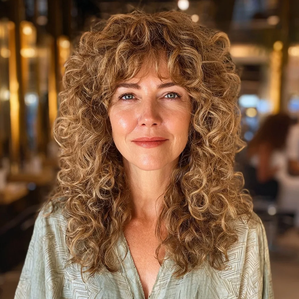 Textured Curly Shag with Face-Framing Layers