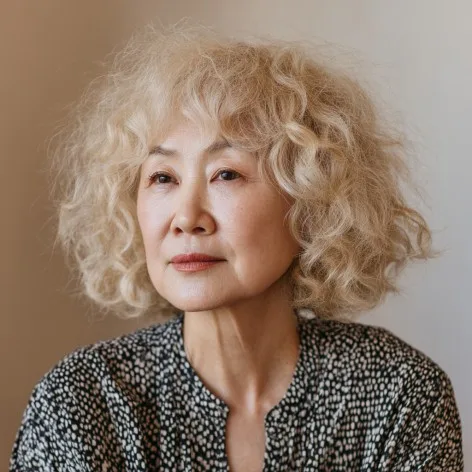 Textured Curly Short Cut with Soft Layers