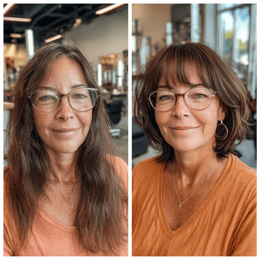 Textured Feathered Bob with Soft Bangs