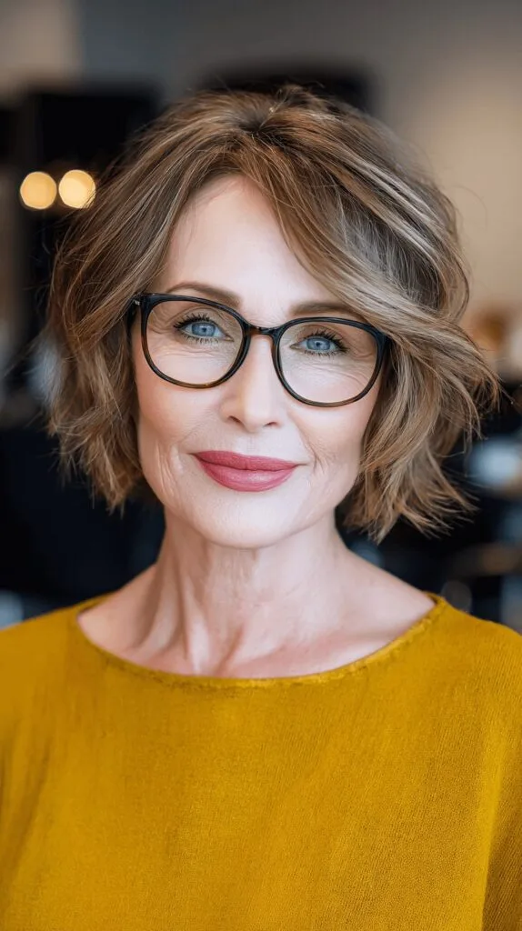 Textured Feathered Bob with Soft Volume