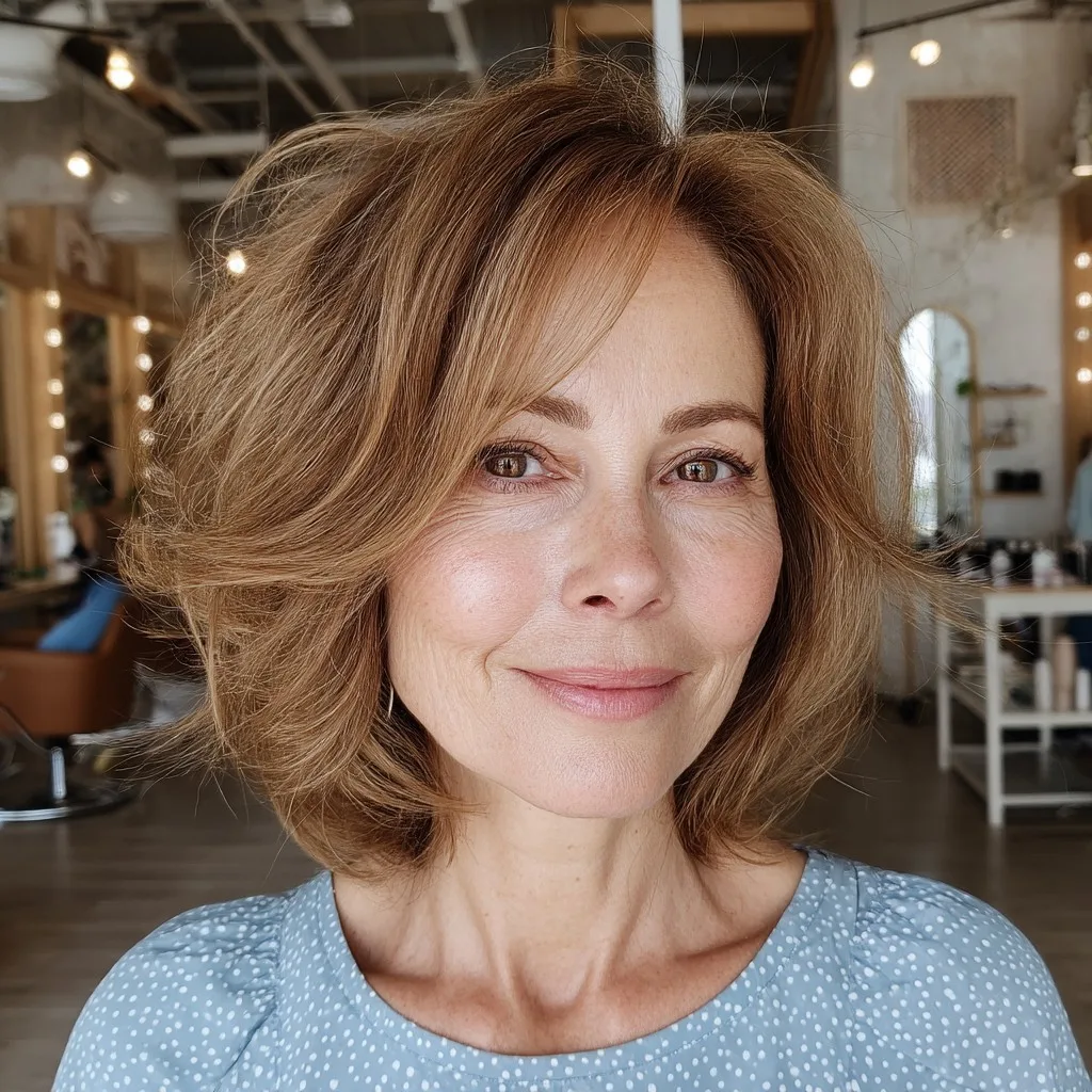 Textured Medium-Length Layered Cut with Soft Volume