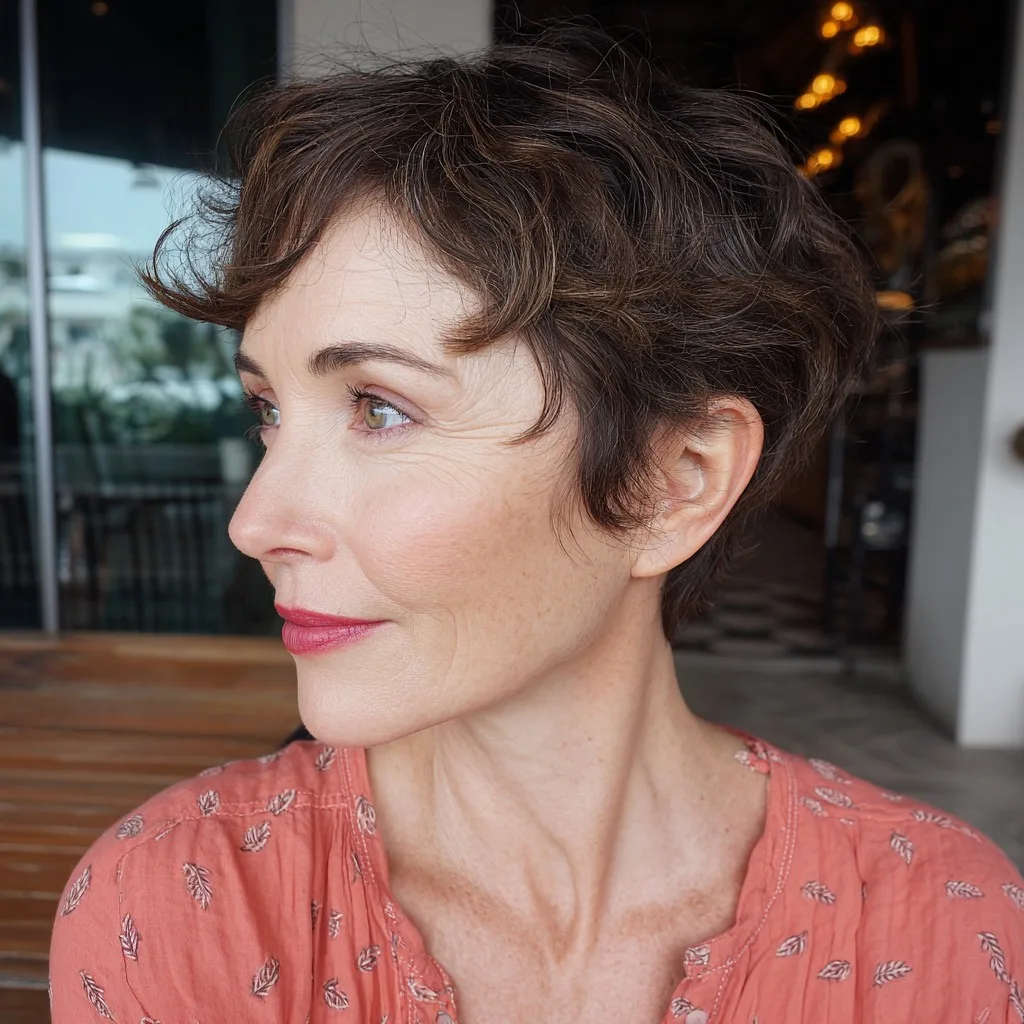 Textured Pixie Cut with Delicate Waves