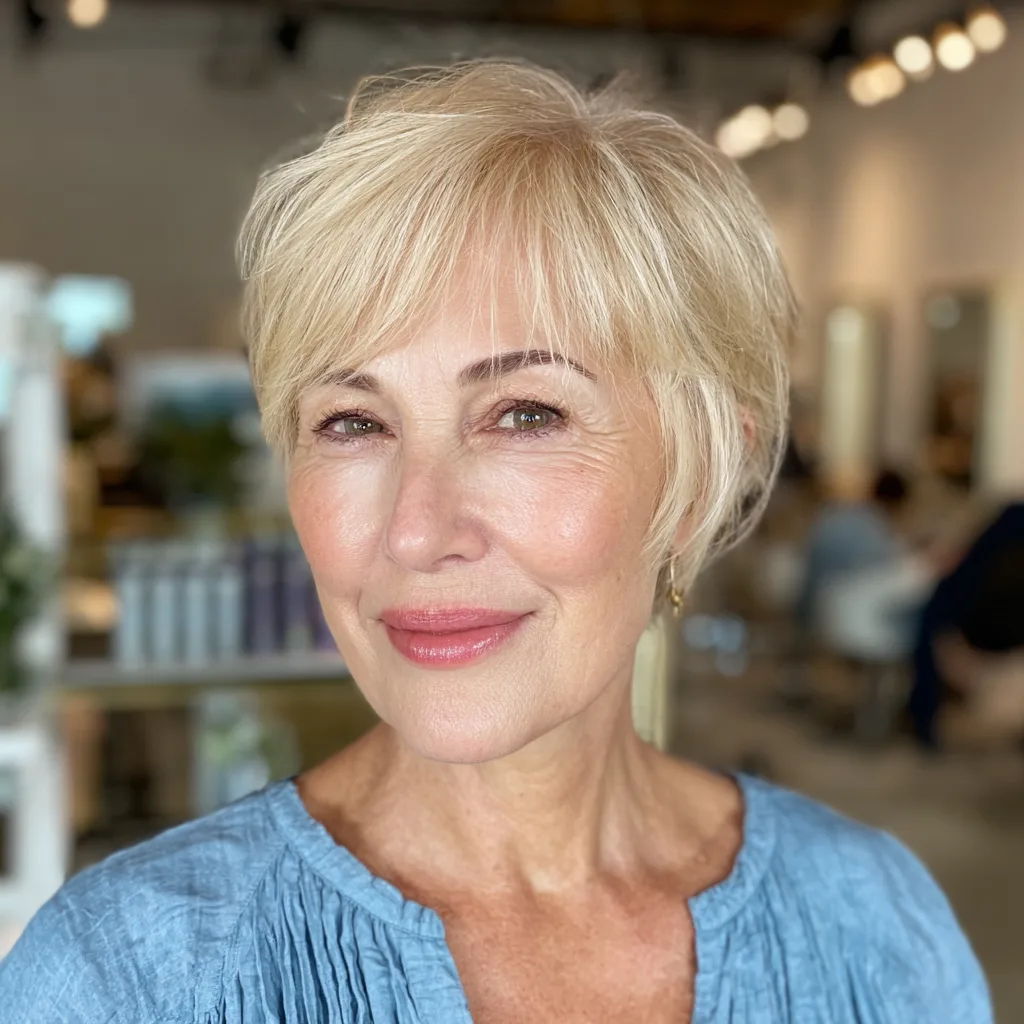 Textured Pixie Cut with Soft Bangs