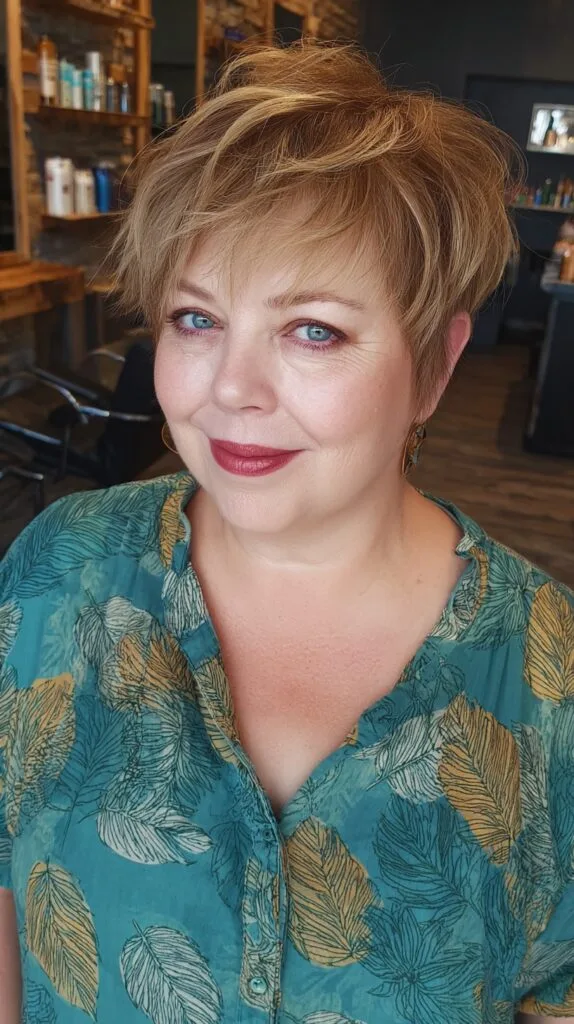 Textured Short Crop with Wispy Layers