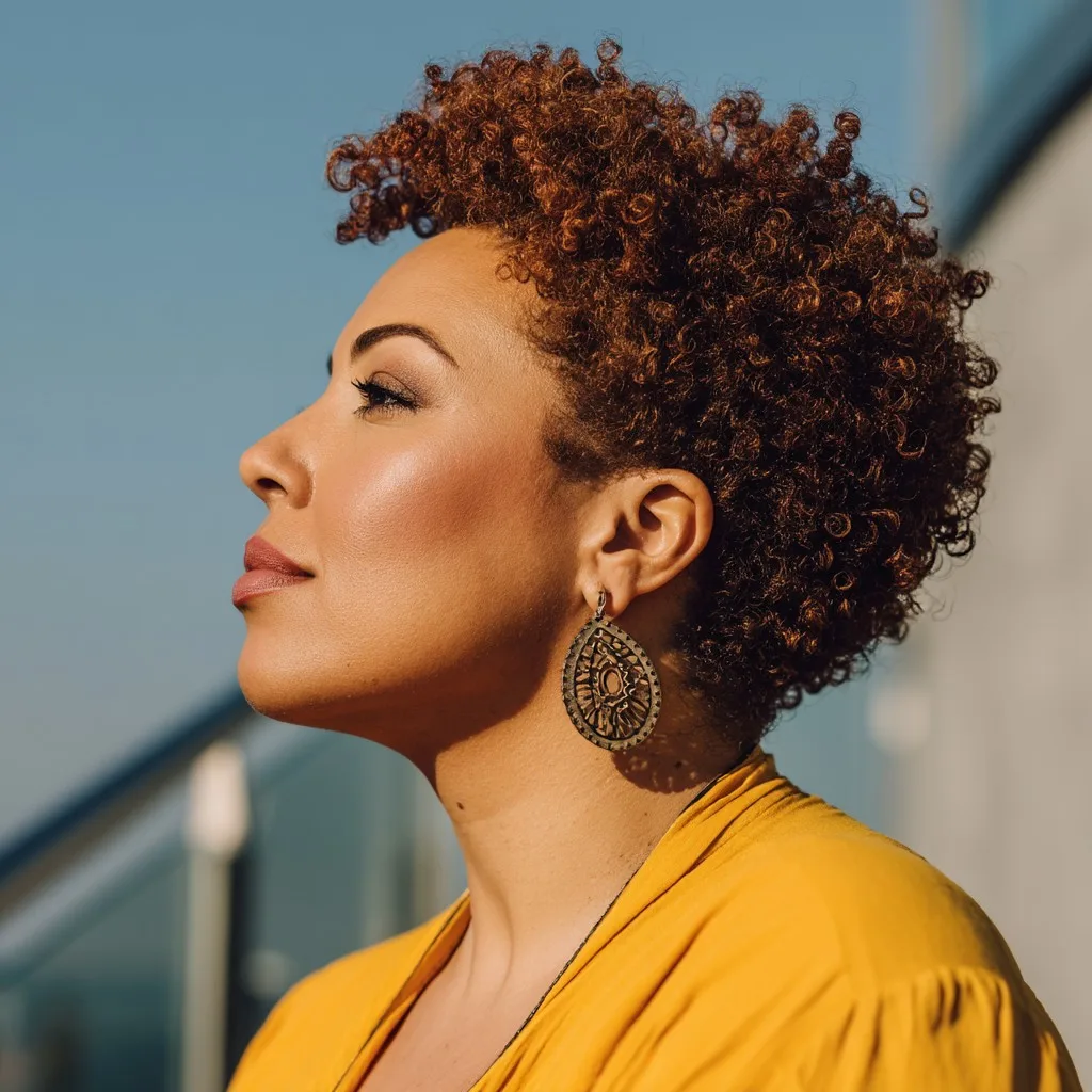 Textured Short Curly Cut with Defined Curls