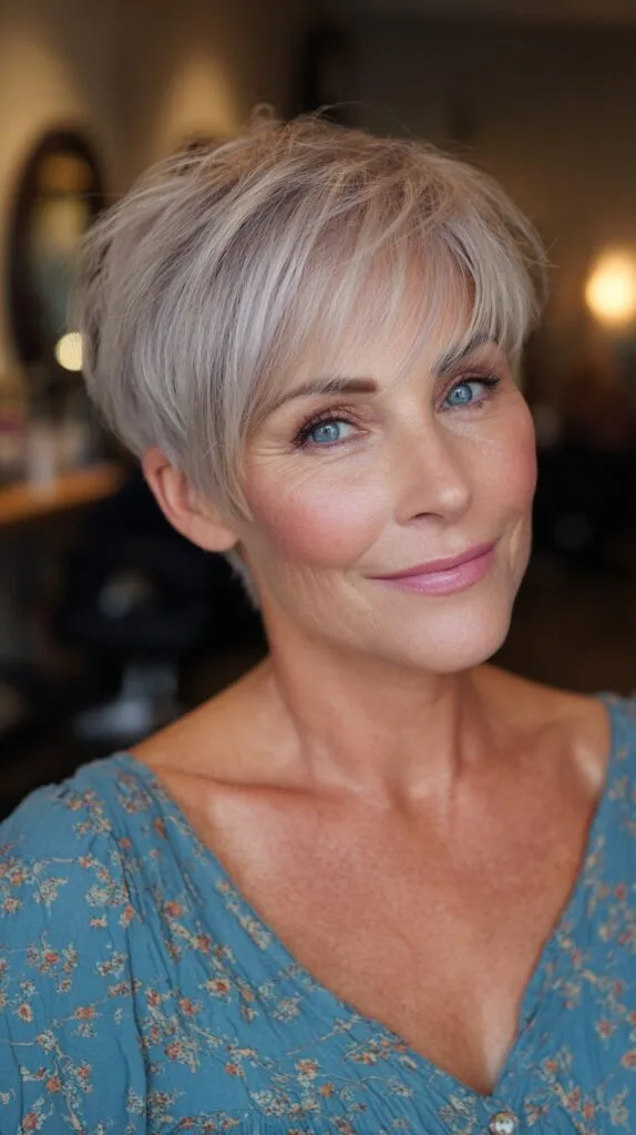 Textured Short Pixie Cut with Soft Layers