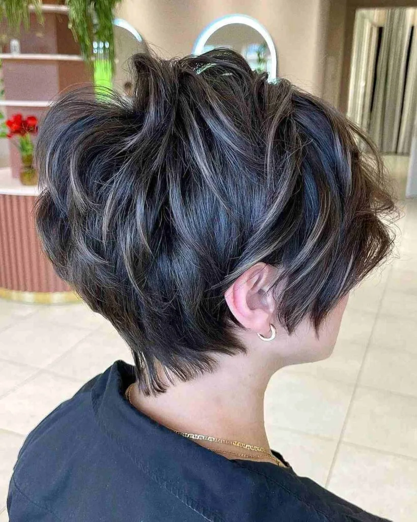 Tousled pixie for women over 50
