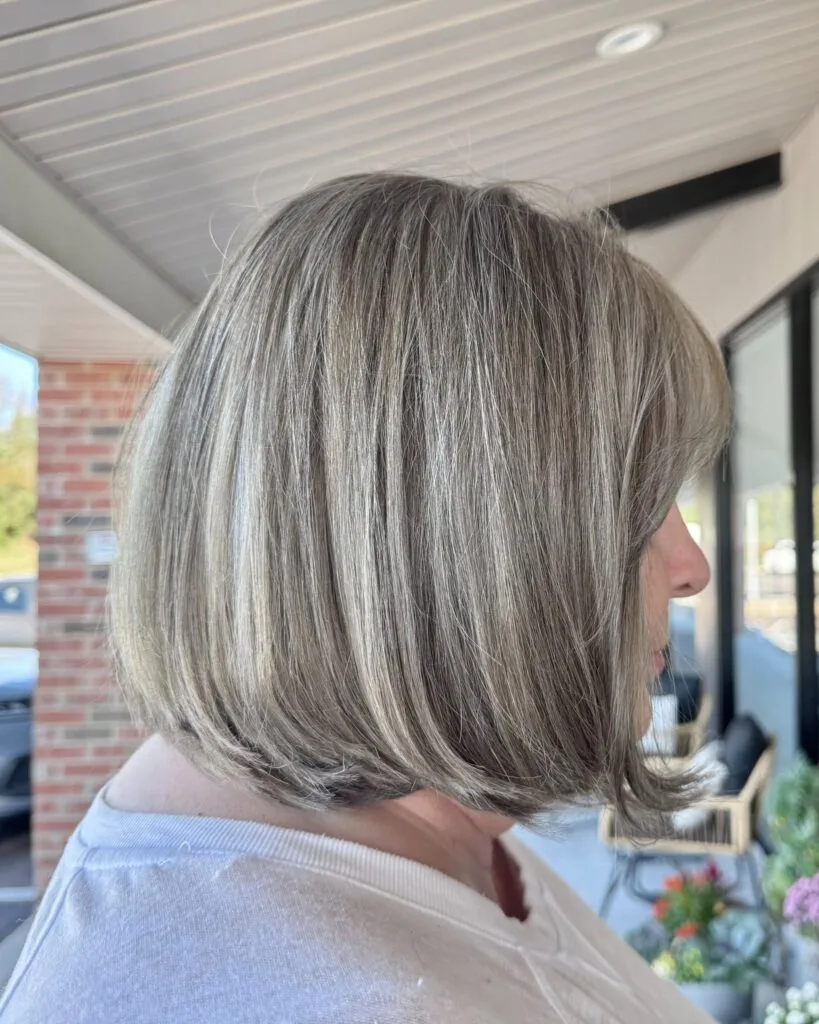 Trendy Textured Blunt Bob with Subtle Highlights