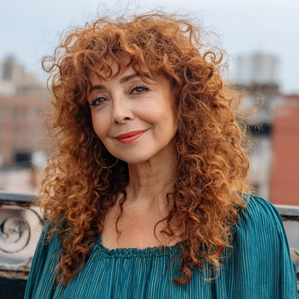 Vibrant Curly Shag with Defined Volume