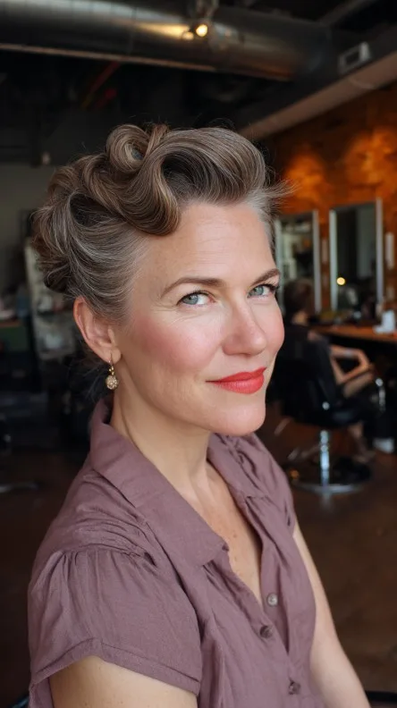 Vintage-Inspired Pin-Up Curls with Soft Volume