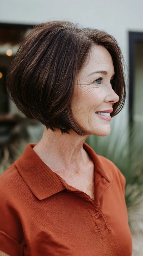 Volumized Stacked Inverted Bob with Soft Face-Framing