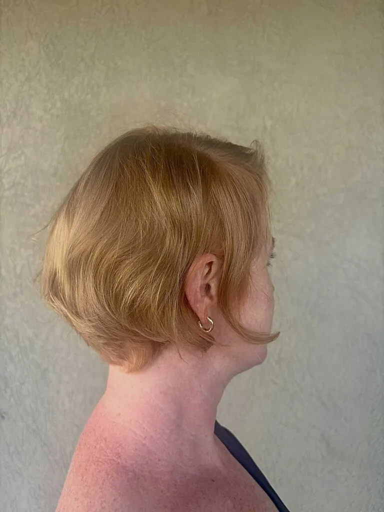 Warm Strawberry Blonde Bob with Soft Graduated Back
