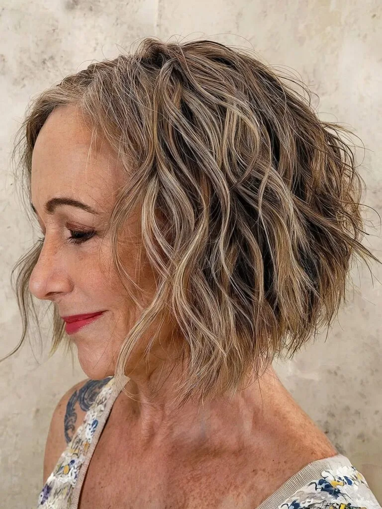Wavy Bob Hairstyle for Women 60