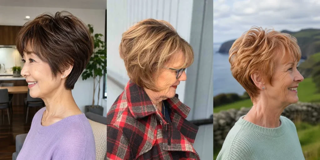 50 Stylish Wedge Haircuts for Women Over 70