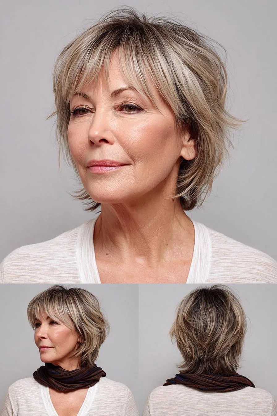 Youthful Ash Blonde Shag