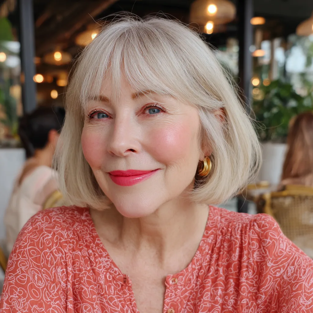 Bright and Breezy Textured Bob with Soft Bangs