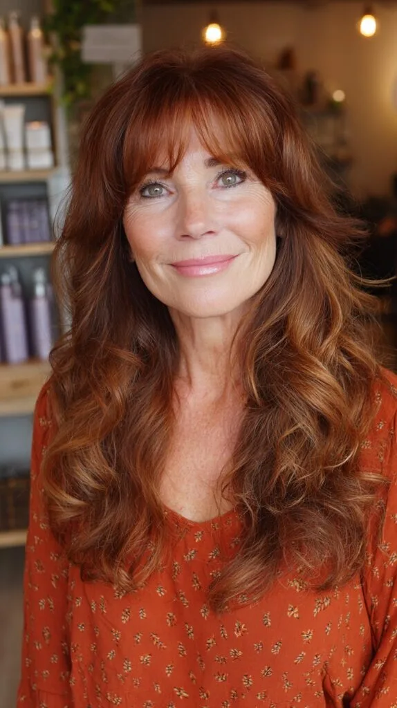 Burnished Copper Curls with Gentle Layers