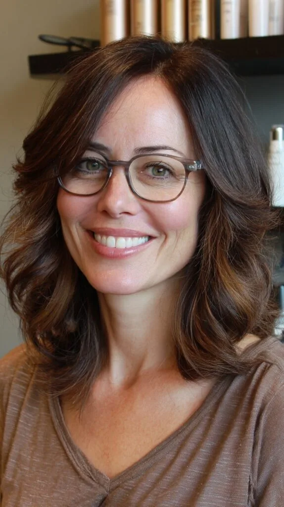 Butterfly Lob with Glasses-Friendly Face-Framing Layers