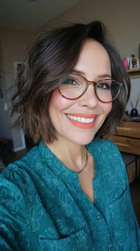 Charming Frayed Bob with Playful Texture