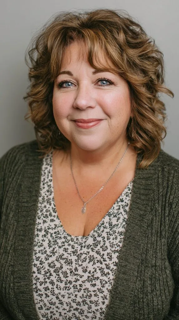 Charming Layered Cut with Lively Curls