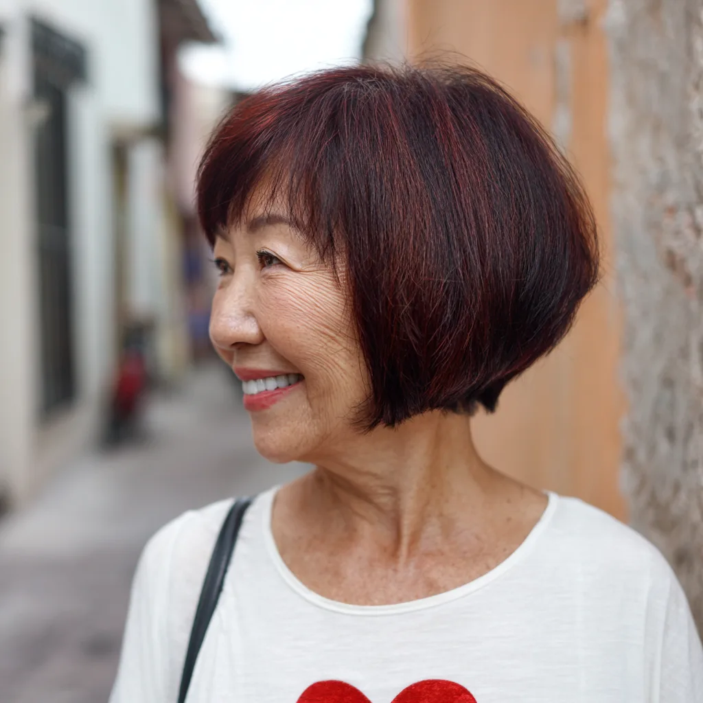 Charming Rounded Bob with Subtle Highlights