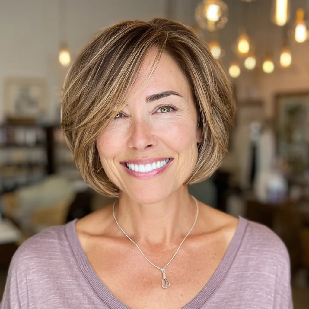 Chic Blunt Bob with Subtle Layers