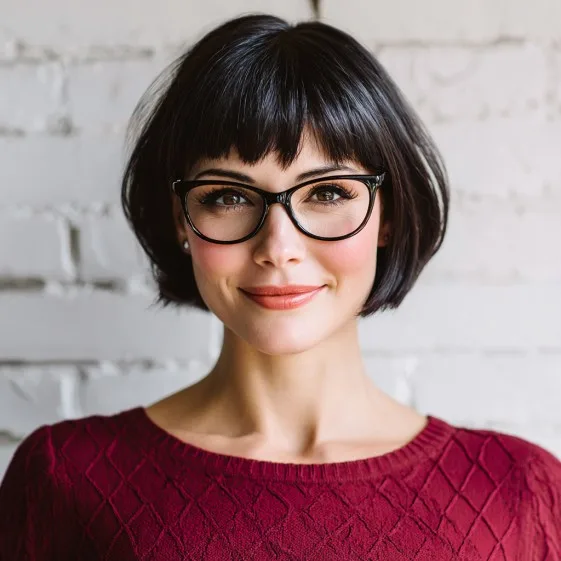 Chic Bottleneck Bangs with Playful Textured Bob