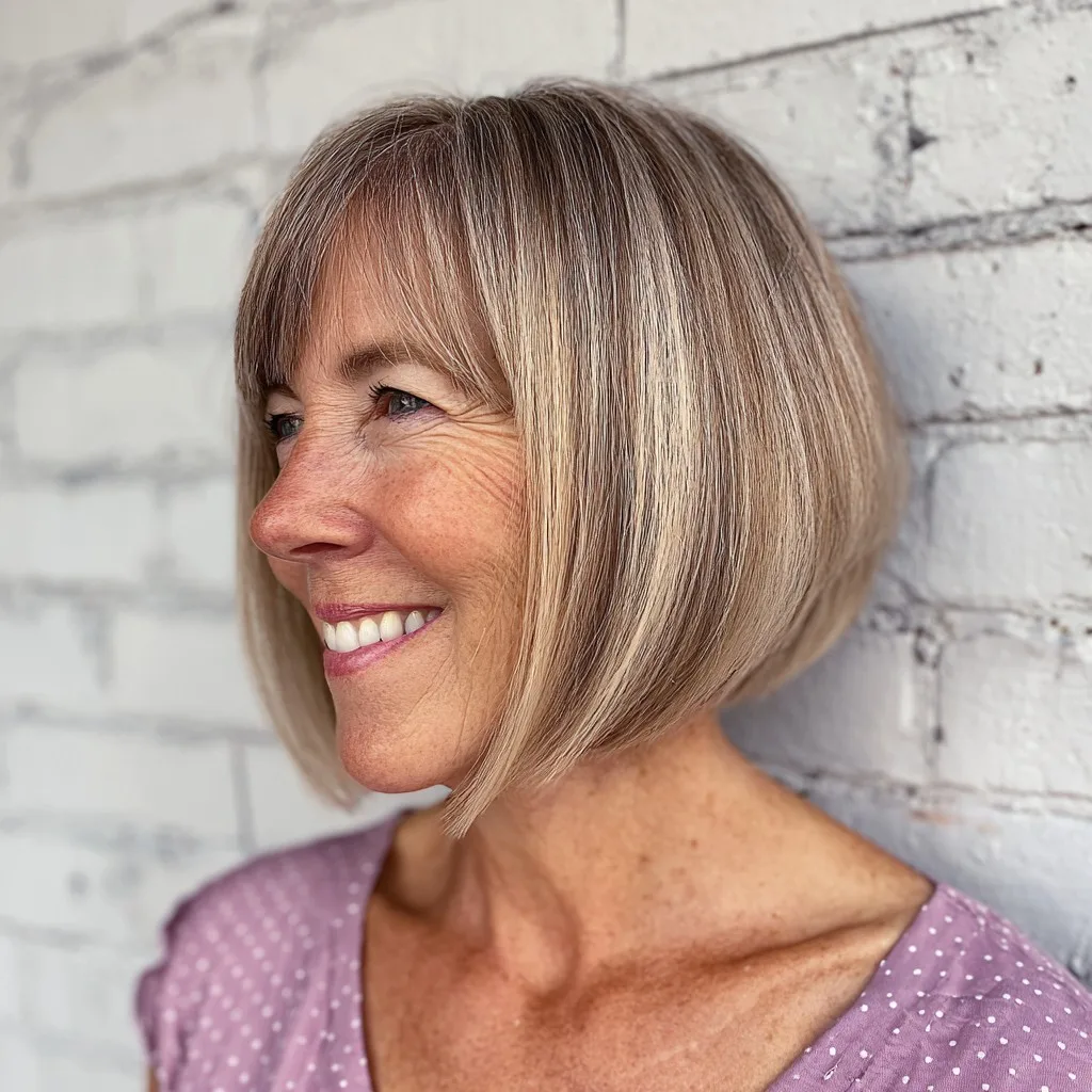 Chic Bronde Bob with Subtle Layers