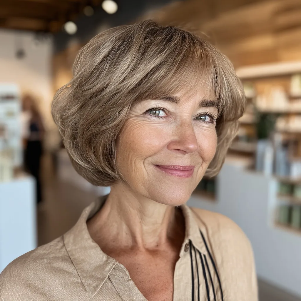 Chic Bronde Bob with Textured Ends
