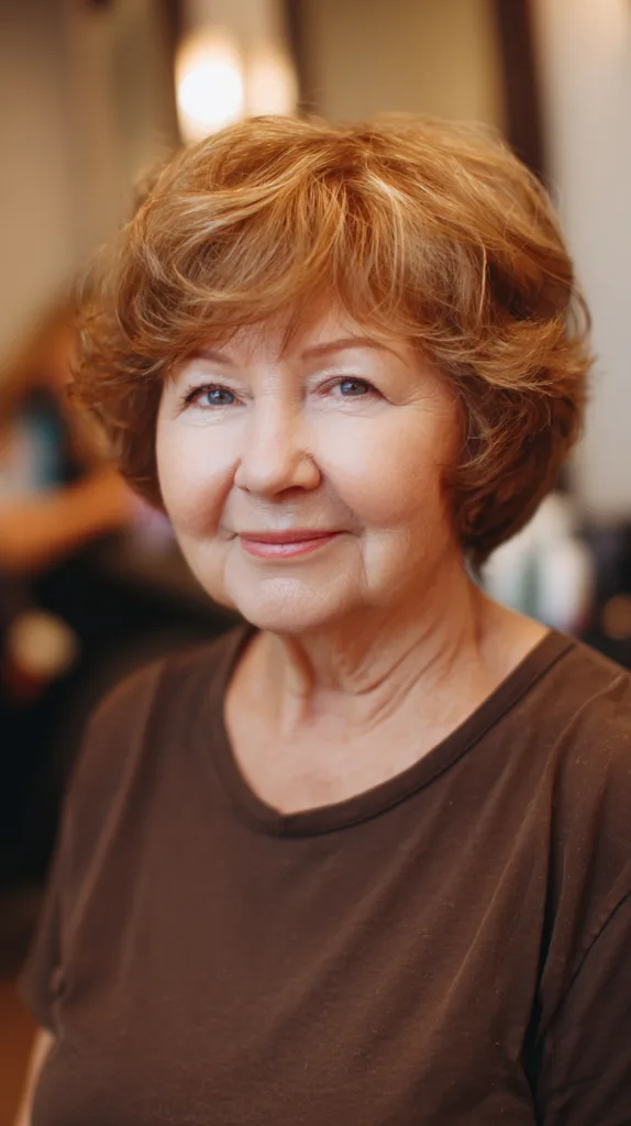 Chic Chin-Length Soft Bob for Plus Size Over 70