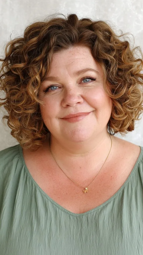 Chic Curly Bob with Soft Layers