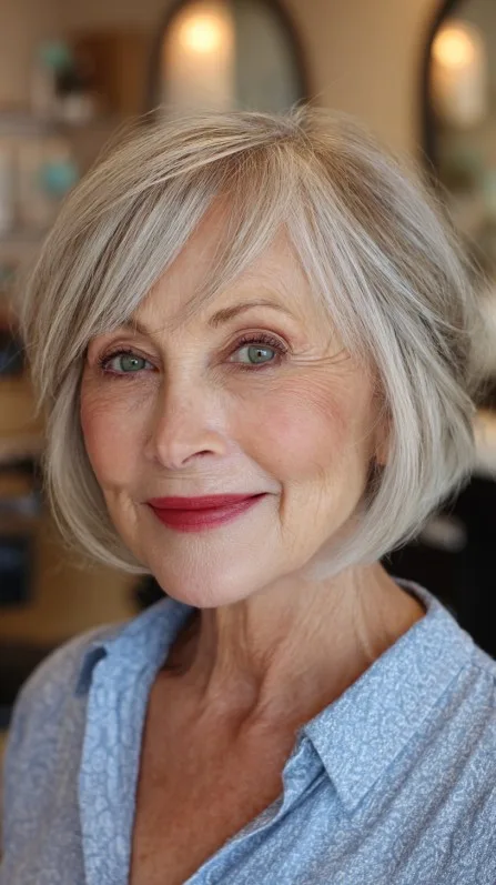 Chic Feathered Bob with Soft Layers