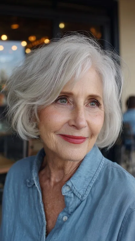 Chic Feathered Bob with Soft Volume