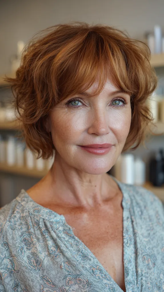Chic Feathered Cut with Playful Curls