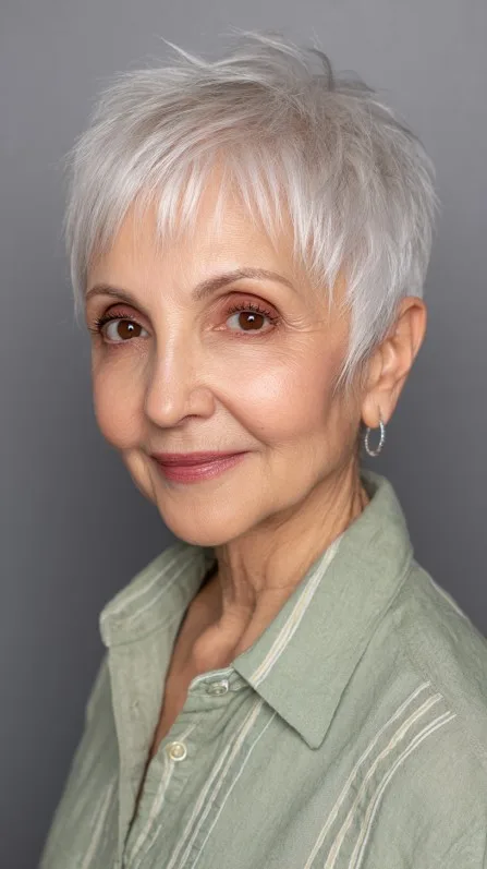 Chic Feathered Pixie Cut with Textured Layers