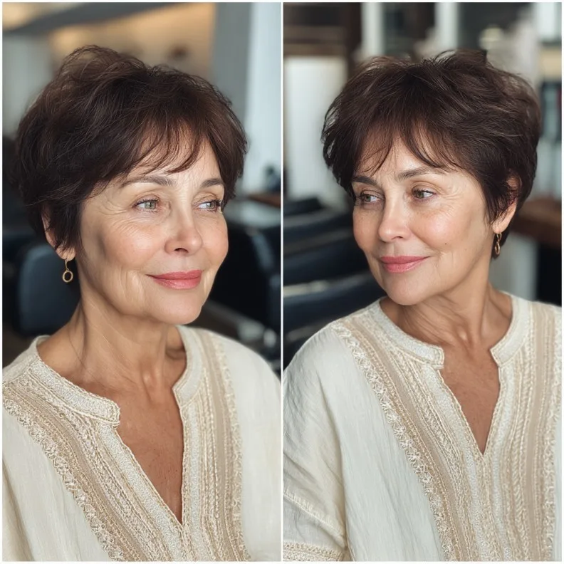 Chic Feathered Pixie with Delicate Texture