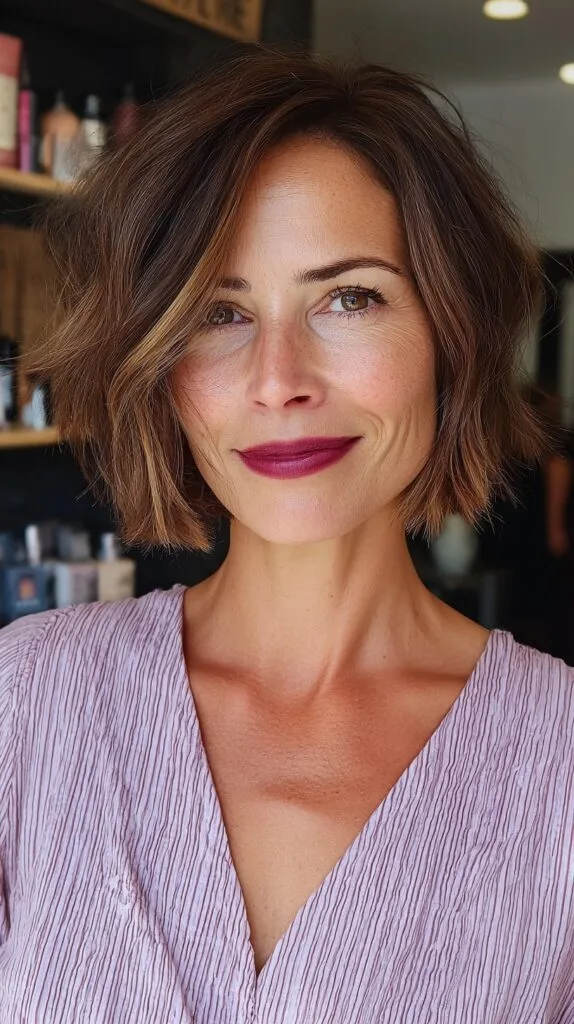 Chic Frayed Bob with Subtle Texture